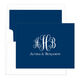 Colorful Fancy Script Monogram Folded Note Cards Image 9 of 11